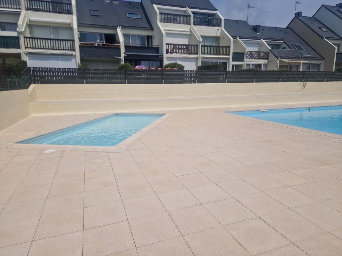 Guidel-Plages Studio Lumineux Balcon Vue Mer & Piscine Esterno foto
